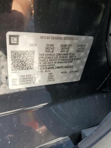 1GYS4HKJ4KR344151 - 2019 CADILLAC ESCALADE ESV LUXURY BLACK photo 13