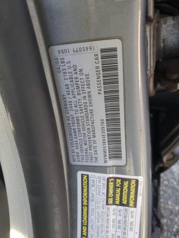 WVWME63B64E309760 - 2004 VOLKSWAGEN PASSAT GL TDI GRAY photo 12