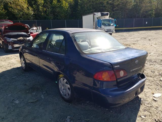 1NXBR12E11Z476051 - 2001 TOYOTA COROLLA CE BLUE photo 2