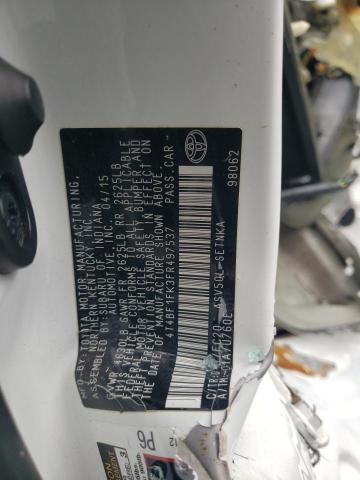 4T4BF1FK3FR497537 - 2015 TOYOTA CAMRY LE WHITE photo 23