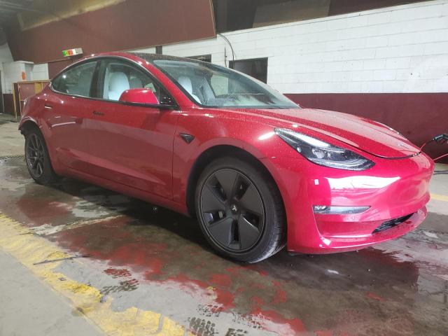 5YJ3E1EB9MF047923 - 2021 TESLA MODEL 3 红色 照片 4