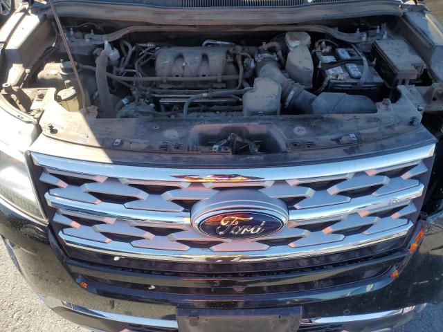 1FM5K7F87JGA70167 - 2018 FORD EXPLORER LIMITED შავი ფოტო 12