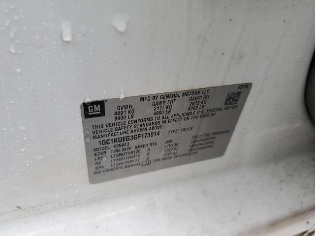 1GC1KUEG3GF173014 - 2016 CHEVROLET SILVERADO K2500 HEAVY DUTY WHITE photo 22