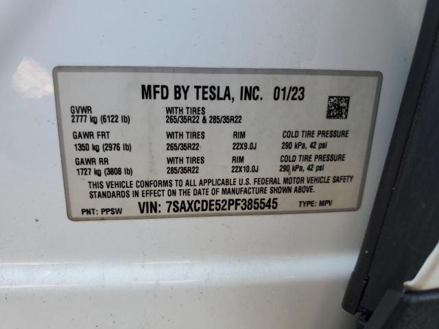 7SAXCDE52PF385545 - 2023 TESLA MODEL X Ağ foto 13