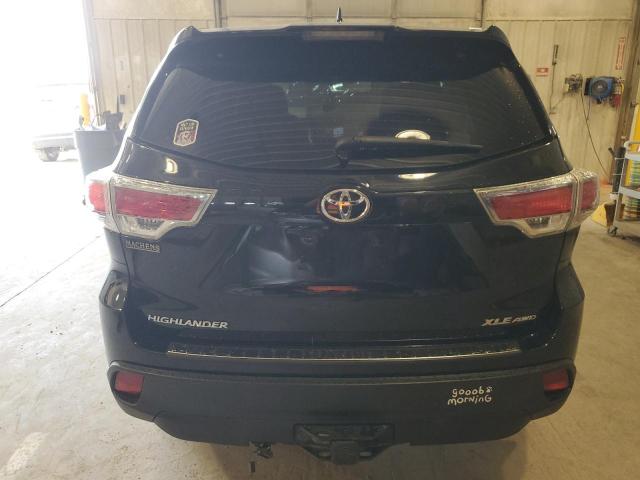 5TDJKRFH2FS110666 - 2015 TOYOTA HIGHLANDER XLE BLACK photo 6