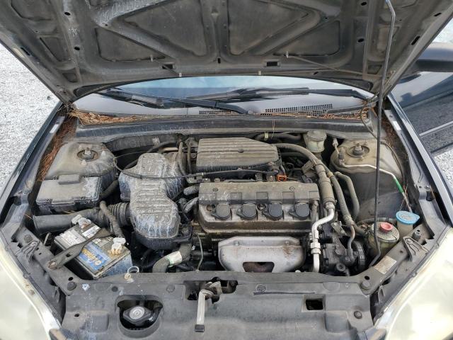 1HGES16345L027278 - 2005 HONDA CIVIC DX VP BLACK photo 11