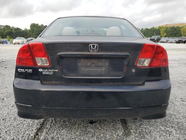 1HGES16345L027278 - 2005 HONDA CIVIC DX VP BLACK photo 6