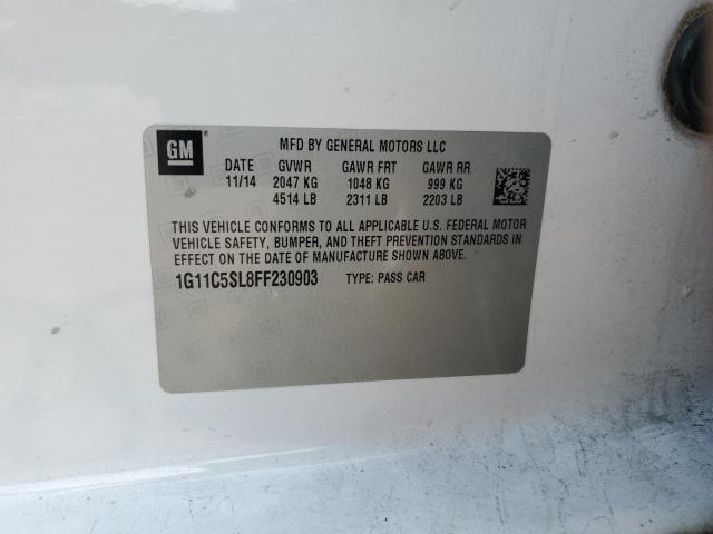 1G11C5SL8FF230903 - 2015 CHEVROLET MALIBU 1LT WHITE photo 12