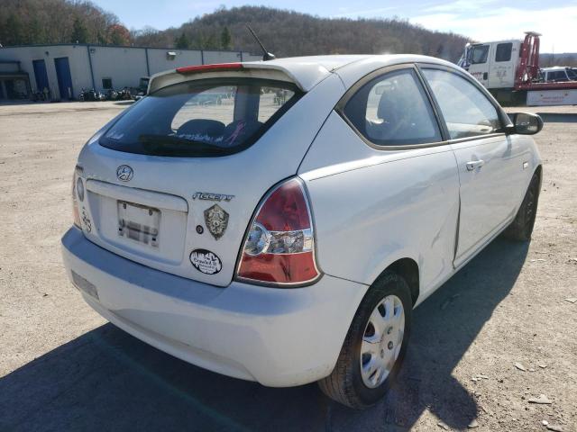 KMHCM3AC4AU179855 - 2010 HYUNDAI ACCENT BLUE WHITE photo 4