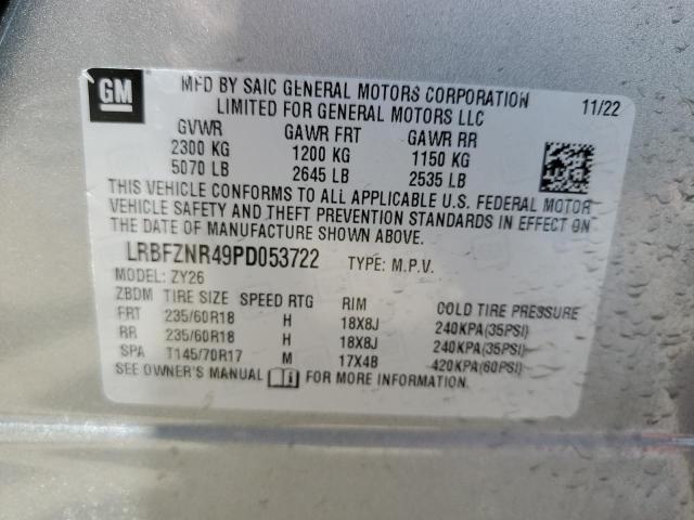 LRBFZNR49PD053722 - 2023 BUICK ENVISION ESSENCE GRAY photo 12