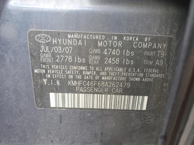 KMHFC46F68A262479 - 2008 HYUNDAI AZERA SE BLUE photo 12