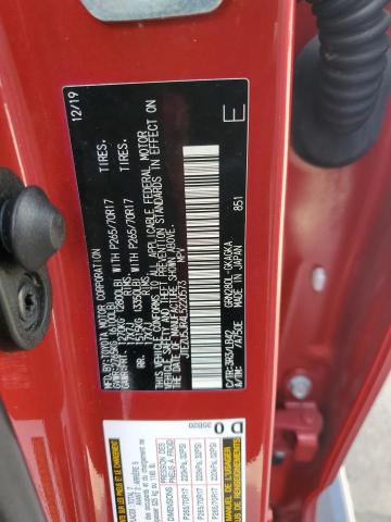 JTEZU5JR4L5220573 - 2020 TOYOTA 4RUNNER SR5 წითელი ფოტო 12