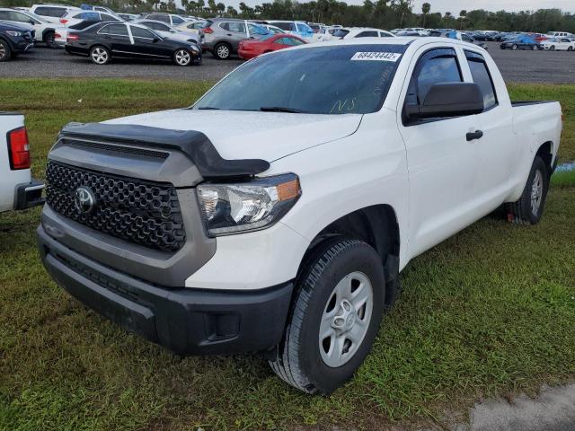 5TFRY5F13LX270459 - 2020 TOYOTA TUNDRA DOUBLE CAB SR/SR5 WHITE photo 1