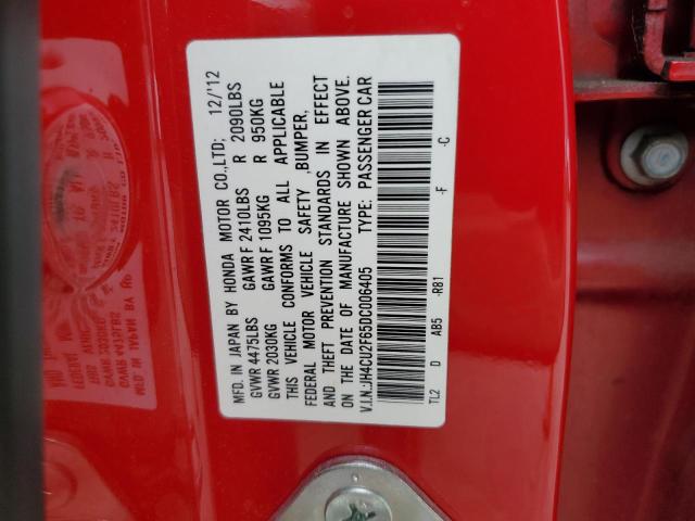 JH4CU2F65DC006405 - 2013 ACURA TSX TECH RED photo 13