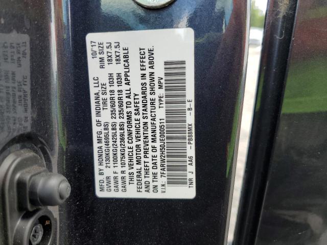 7FARW2H50JE000511 - 2018 HONDA CR-V EX CHARCOAL photo 13