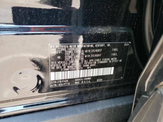 4T3RWRFV2RU145059 - 2024 TOYOTA RAV4 XLE BLACK photo 14