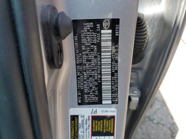 4T1BF1FK2FU878371 - 2015 TOYOTA CAMRY SE LE SILVER photo 13