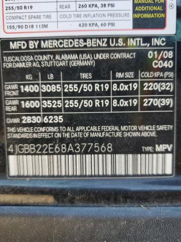 4JGBB22E68A377568 - 2008 MERCEDES-BENZ ML 320 CDI BLACK photo 13