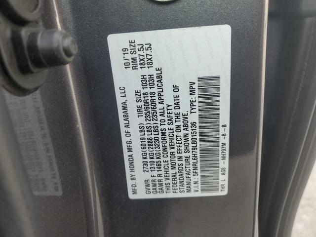 5FNRL6H79LB015136 - 2020 HONDA ODYSSEY EXL CHARCOAL photo 14