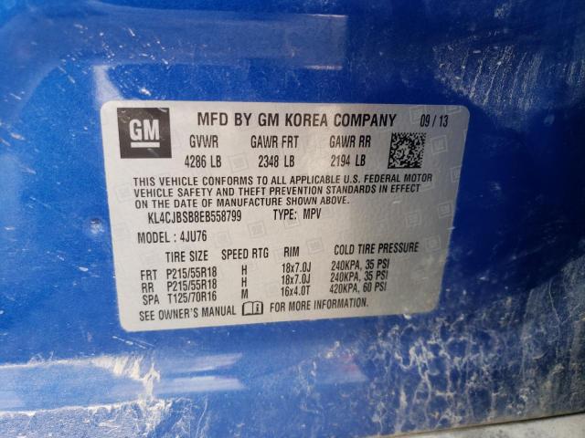 KL4CJBSB8EB558799 - 2014 BUICK ENCORE CONVENIENCE 蓝色 照片 12