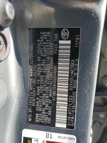 4T1BK1EB4DU044080 - 2013 TOYOTA AVALON BASE 绿色 照片 12