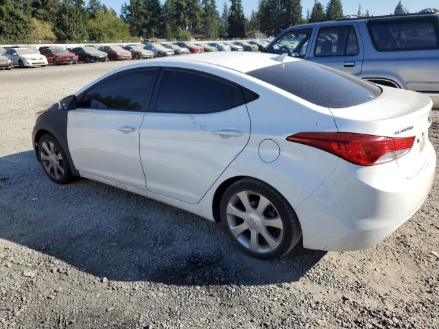 5NPDH4AE4DH214641 - 2013 HYUNDAI ELANTRA GLS WHITE photo 2