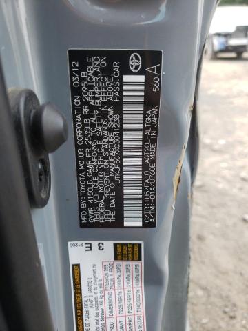 JTKJF5C7XC3041238 - 2012 TOYOTA SCION TC 灰色 照片 12