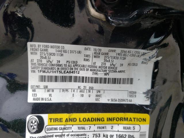 1FMJU1HT5LEA84512 - 2020 FORD EXPEDITION XLT 黑色 照片 13