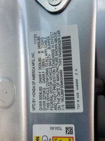 19UUB6F50MA004469 - 2021 ACURA TLX TECH A SILVER photo 12