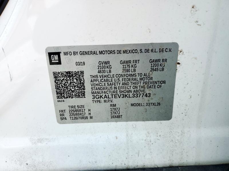 3GKALTEV3KL337743 - 2019 GMC TERRAIN SLE Beyaz fotoğraf 14