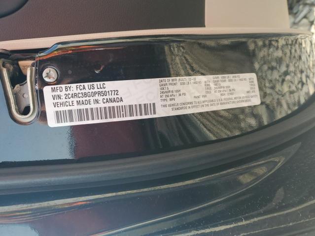 2C4RC3BG0PR501772 - 2023 CHRYSLER PACIFICA TOURING L BLACK photo 13