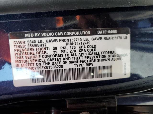 YV4CY592X61303228 - 2006 VOLVO XC90 BLUE photo 14