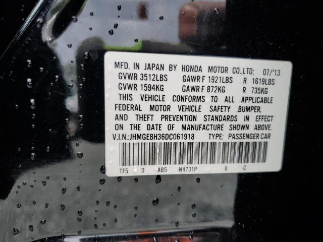 JHMGE8H36DC061918 - 2013 HONDA FIT BLACK photo 13