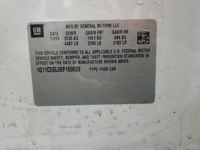 1G11C5SL6EF169629 - 2014 CHEVROLET MALIBU 1LT Ақ фото 13