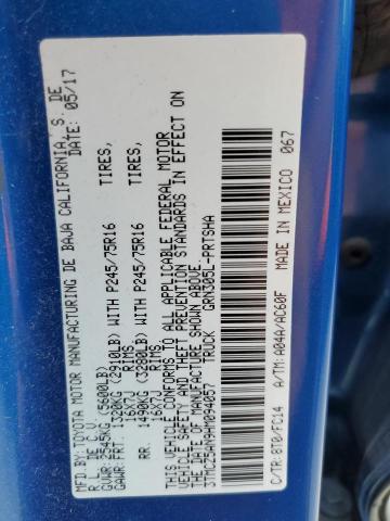 3TMCZ5AN9HM094057 - 2017 TOYOTA TACOMA DOUBLE CAB Blau Foto 12