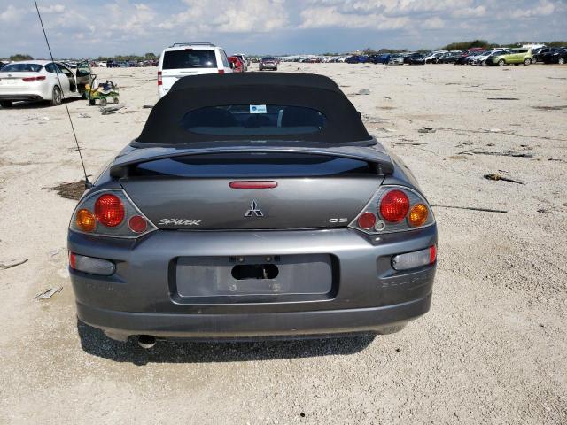 4A3AE45G33E188357 - 2003 MITSUBISHI ECLIPSE SPYDER GS GRAY photo 6