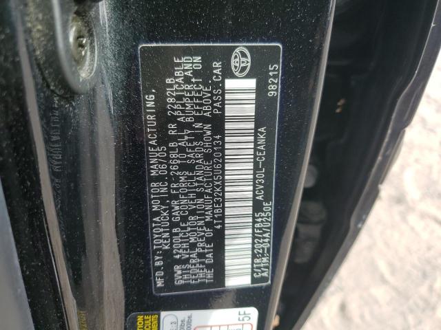 4T1BE32KX5U620134 - 2005 TOYOTA CAMRY LE BLACK photo 12