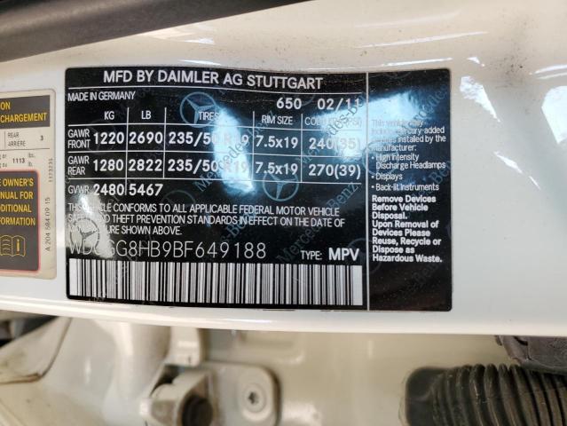 WDCGG8HB9BF649188 - 2011 MERCEDES-BENZ GLK 350 4MATIC WHITE photo 13