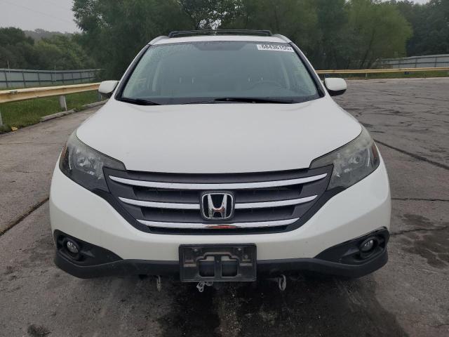 5J6RM4H74EL011636 - 2014 HONDA CR-V EXL WHITE photo 5