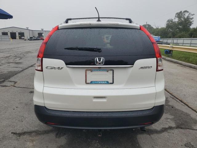 5J6RM4H74EL011636 - 2014 HONDA CR-V EXL WHITE photo 6