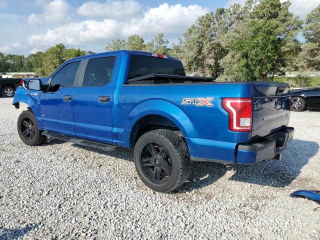 1FTEW1CP9HKC19297 - 2017 FORD F150 SUPERCREW BLUE photo 2