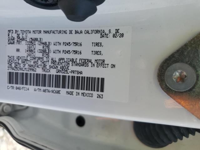 3TMAZ5CNXLM129962 - 2020 TOYOTA TACOMA DOUBLE CAB WHITE photo 12