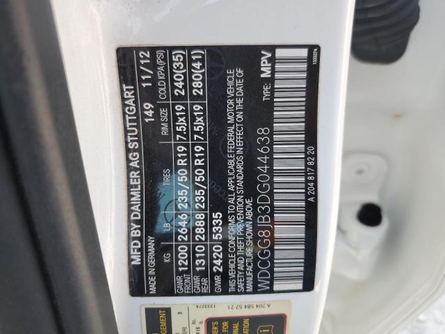 WDCGG8JB3DG044638 - 2013 MERCEDES-BENZ GLK 350 4MATIC WHITE photo 14