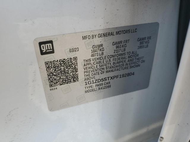 1G1ZD5STXPF192804 - 2023 CHEVROLET MALIBU LT WHITE photo 13