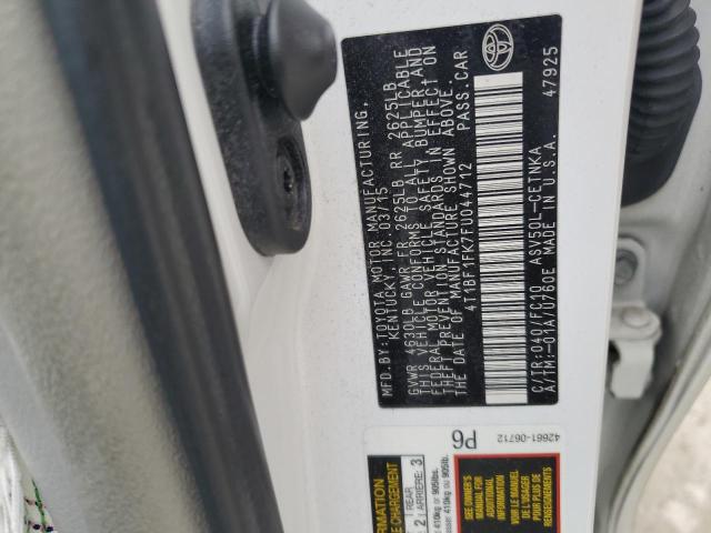 4T1BF1FK7FU044712 - 2015 TOYOTA CAMRY LE WHITE photo 12