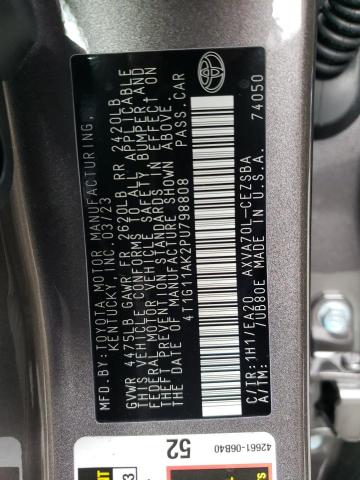 4T1G11AK2PU798808 - 2023 TOYOTA CAMRY SE NIGHT SHADE GRAY photo 13