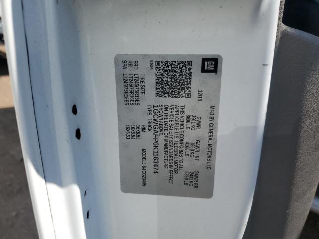 1GCWGAFP6K1163474 - 2019 CHEVROLET EXPRESS G2 白色 照片 12