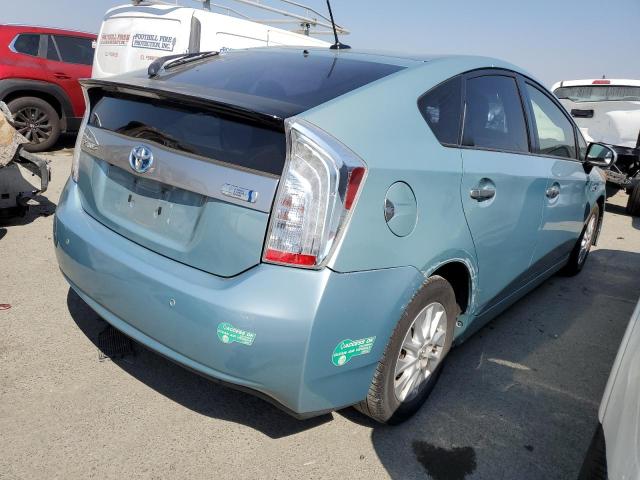 JTDKN3DP6C3010599 - 2012 TOYOTA PRIUS PLUG TEAL photo 3