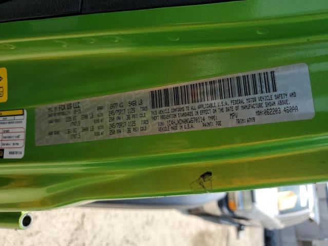 1C4HJXDN0KW670114 - 2019 JEEP WRANGLER UNLIMITED SPORT მწვანე ფოტო 14