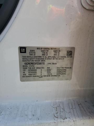 1GCRCRECXFZ308772 - 2015 CHEVROLET SILVERADO C1500 LT 白色 照片 12